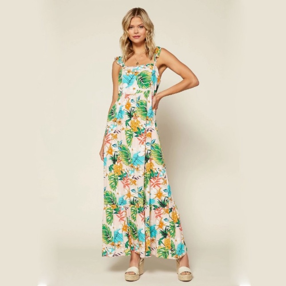 Skies are Blue / floral Elliot botanical maxi dress